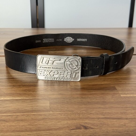 Genuine Dickies Mens 36/90 Leather Work Belt with Large Metal Buckle G2 Expert - Picture 10 of 14